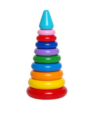  Toy pyramid isolated on white