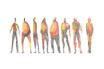 Architectural people sketch