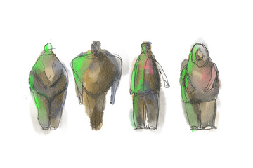 Architectural people sketch