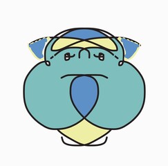 Obraz premium blue dog