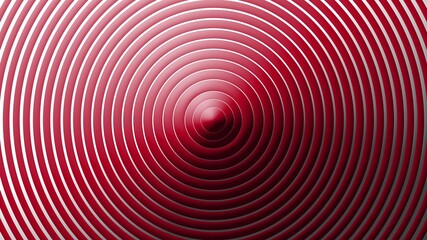 Red and White  Circle Background, 3D Illustration