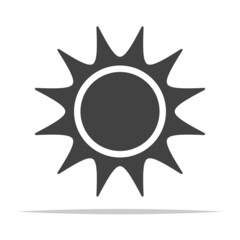 Sun icon transparent vector isolated