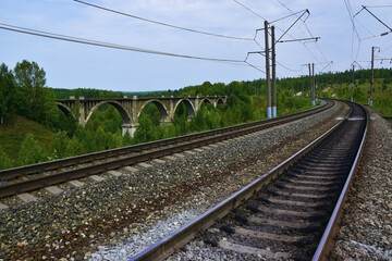 Obraz premium An old 100-year-old viaduct