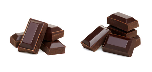 close up of chocolate pieces