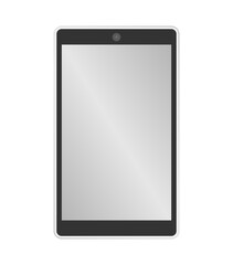 Tablet mockup with gradient screen white frame design