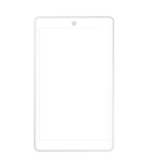 Tablet mockup with empty blank screen line design	
