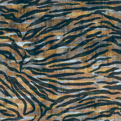 Nahtloses Musterdesign des abstrakten Tierhauttigers. Tiger, Zebrafell. nahtloser Hintergrund für Stoff, Textil, Design, Abdeckung, Verpackung.