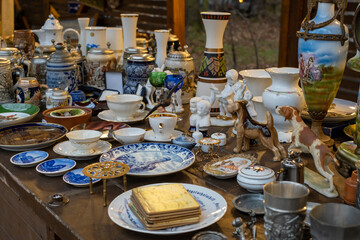 Various ceramic souvenirs at local bazaar