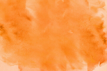Abstract orange watercolor background texture