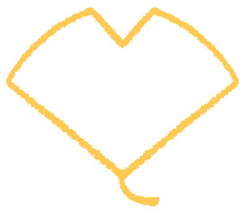 イチョウの線画フレーム