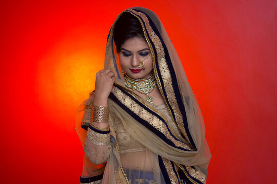 Closeup of Indian bride