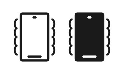 Smartphone vibration icon. Phone in silent mode. Illustration vector