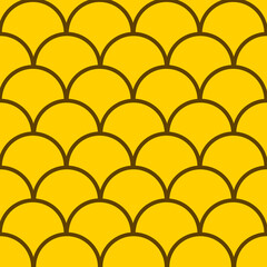 Abstract seamless pattern with yellow circles.