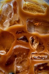close up iced coffee