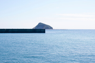 地平線と防波堤
