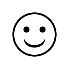 Smile Face Emoticon Icon Vector Illustration