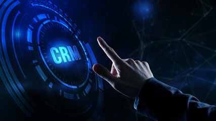 Internet, business, Technology and network concept.CRM Customer Relationship Management