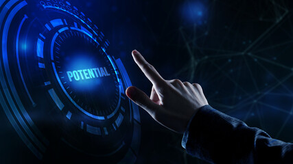 Internet, business, Technology and network concept. Coach motivate to personal development. Personal and career growth. Potential and motivation concepts