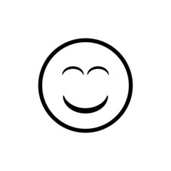 Smile Face Emoticon Icon Vector Illustration