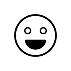 Smile Face Emoticon Icon Vector Illustration