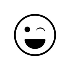 Smile Face Emoticon Icon Vector Illustration