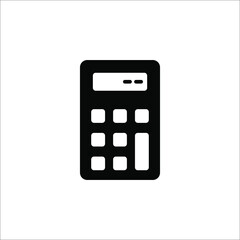 calculator keys icon on white background. color editable