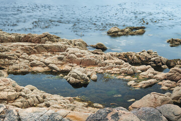 Costa de la muerte, Galicia, España. Larga exposición en el mar. A Coruña.
