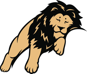 A Lazy Lion Enjoys Sleeping Time