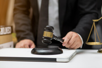 justice and law concept.Male judge Consultation and legal concepts, lawyers, 