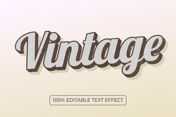 Fototapeta na wymiar Vintage text effect .editable, retro classic text style