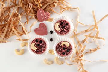 homemade candies with berries and nuts handmade a gift for loved ones