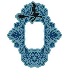 witch frame, vector artwork