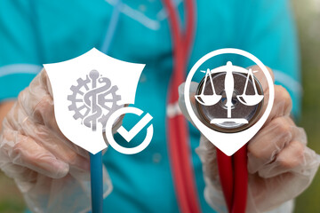 Concept of medical and pharmacy compliance.