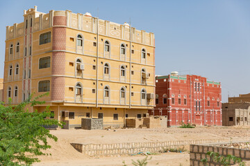 colorful brand new hotels built in hadramaut, yemen