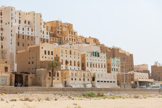 world heritage site "shibam hadramaut" that are ancient stone made skyscrapers in hadramaut, yemen