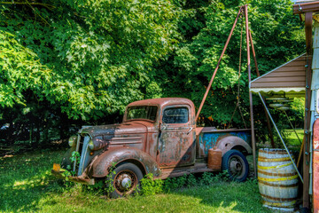 old rusty abandoned vehicle