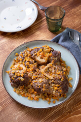 carne di vitello ossobuco con verdure 