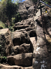 [Peru] Machu Picchu : Stairs on the trail in Huayna Picchu mountain