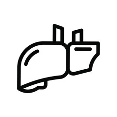 liver line icon illustration vector graphic