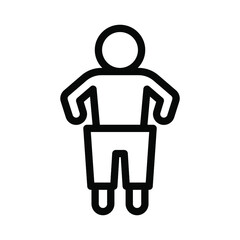 weight loss line icon illustration vector graphic