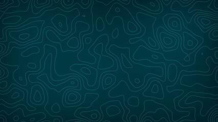 White outline topographic contour map abstract tech motion graphic design. Geometric background. Video animation Ultra HD 4K 3840x2160. Moving waves on black background.