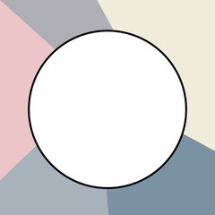 Place for text geometric shapes circle and triangles
