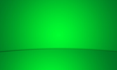 Abstract dark green smooth gradient background image, space for studio.