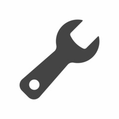 Wrench Icon in trendy flat style isolated on white background. Spanner symbol for your web site design, logo, app, UI. Vector illustration.