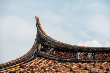 Chinese ancient residential buildings, eaves and corners of Putian residential buildings