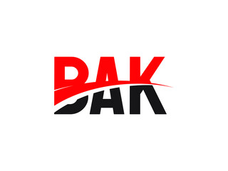 BAK Letter Initial Logo Design Vector Illustration