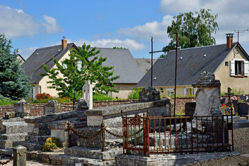 Fresne l Archeveque; France - june 24 2021 : cemetery