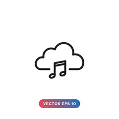 Music cloud icon with white background