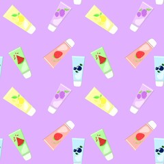 Seamless pattern with tubes. Design for clothing, fabric and other items. The illustration is drawn by hand with live lines.