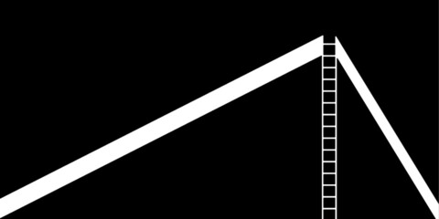 Fototapeta premium ladder to the sky, Aim to the top